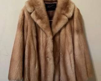Vintage Handov Furs Natural Blonde Mink Coat