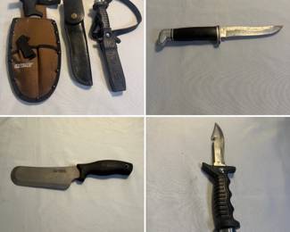 Vintage Knife Lot  Buck 105, Old Timer, and Wenoka Dive Knife