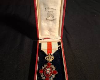 Vintage Belgian  European Military Medals  Decorations