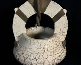 John Nickerson Studio Pottery Raku Vessel