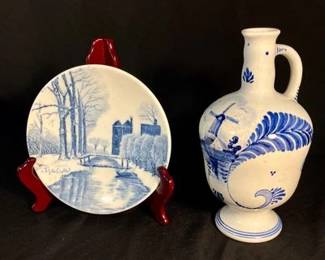 Dutch Delftware Jug  Plate
