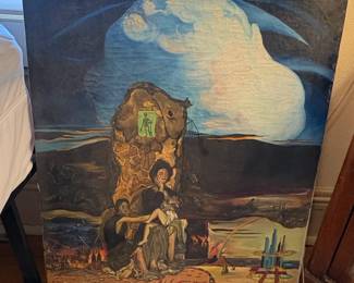 Surrealist Oil Painting, Attributed to E. Martinez