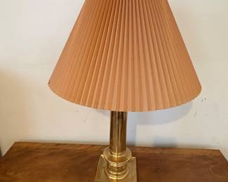 Vintage Brass Corinthian Column Table Lamp