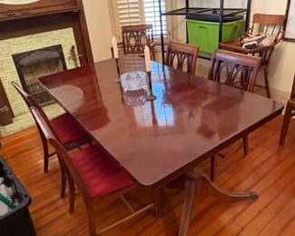 Duncan Phyfe Style Mahogany Dining Set second image