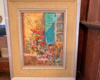 Impressionist Floral Still Life Oil Painting Signed Oliver