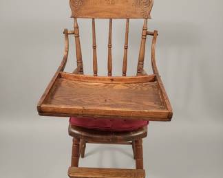 Antique Jenny Lind SpindleBack High Chair