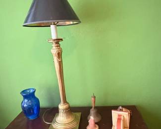 Vintage Brass Corinthian Column Table Lamp B