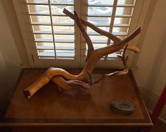 MidCentury Modern Sculptural Driftwood Lamp