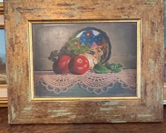 Still Life with Tomatoes and Decorative Plate