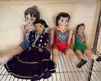 Vintage Mexican Muecas de Trapo or Irma Dolls