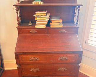 Victorian Revival Mahogany Secretary Desk second image