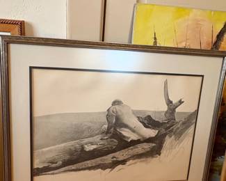 Andrew Wyeth The Hunter Pencil Sketch Print