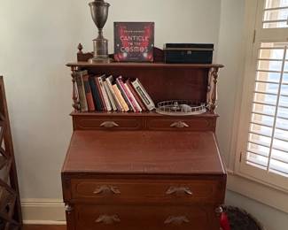 MidCentury Mahogany DropFront Secretary Desk