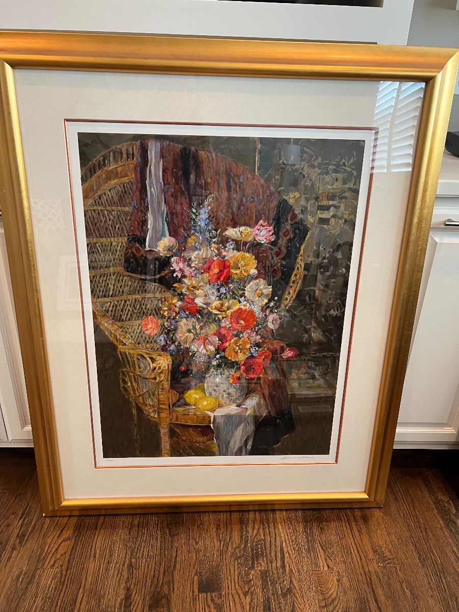 105 out of 300 Syria graph “Carol’s poppies” French artist, HENRI PLISSON , signed by the artist
