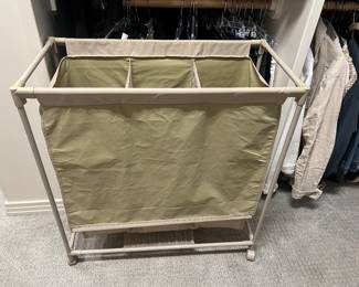Three section laundry hamper