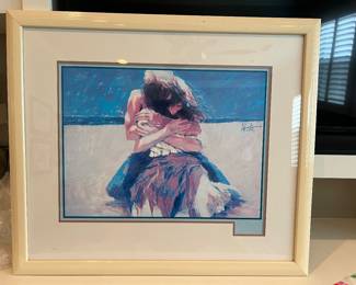 Vintage lithograph by Aldo LUONGO. This picture measures 35 x 30.