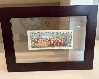 Vintage Costa Rican five colonies Bank note. These have been discontinued.