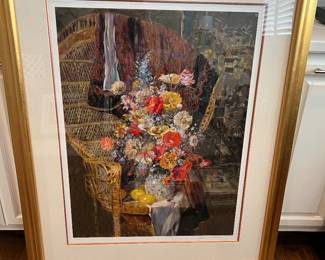 105 out of 300 Syria graph “Carol’s poppies” French artist, HENRI PLISSON , signed by the artist