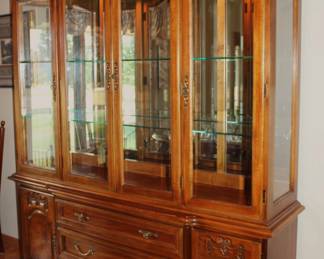 Thomasville 2-piece Lighted China Cabinet