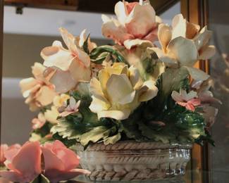 Capodimonte Porcelain Flower Basket