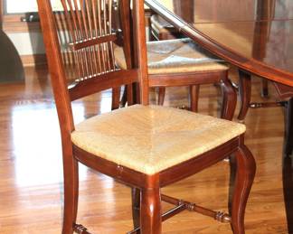 Thomasville Cherry Formal Dining Set with Leaves and table cover