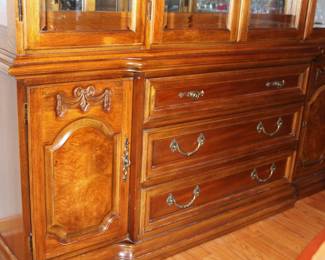Thomasville 2-piece Lighted China Cabinet