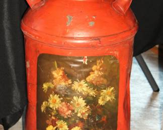 Antique Milk Can/Decoupage