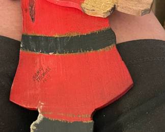 Hand made wood Santa