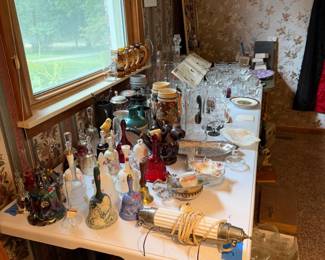 Bells, barware, children's tea sets, steins, shot glasses