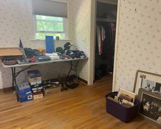 Vintage derby hats, men's clothing and shoes, women's clothing, antique photos of the Pilot and Nurse's families!
