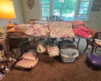 Handmade quilts created by the Nurse's ancestors!