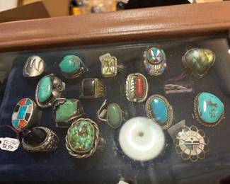 TOURQUOISE AND SILVER RINGS