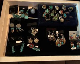 TOURQUOISE AND SILVER JEWELRY