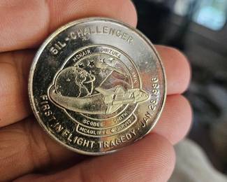 Commemorative silver challenger coin $80