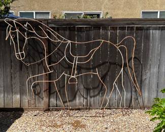 Life size metal horse