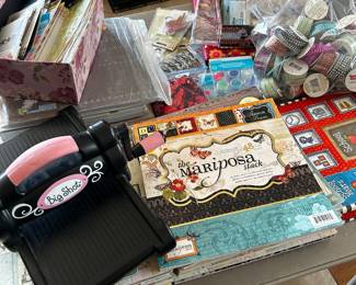 Lots of scrapbooking supplies