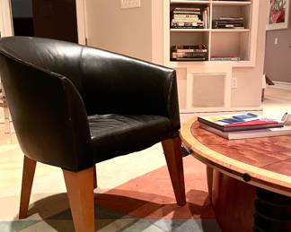 Angelo Donghia chair, Ron Puckett table