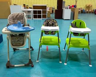 Assorted Early Childhood High Chairs and Table Sets