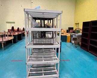 Commercial Heavy-Duty Plastic Shelving Unit
