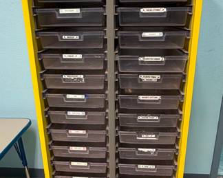 Smith System Cascade Mid-Tower Storage Cart with 24 Bins