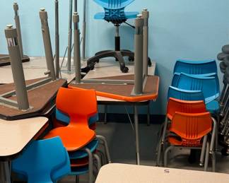 MooreCo Hierarchy Series Classroom Chairs and Tables