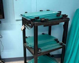 Luxor 3-Shelf AV Cart with Power