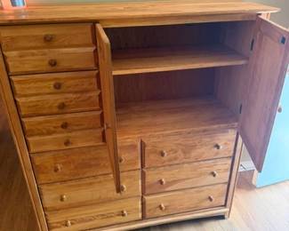 large solid wood storage cabinet / dresser / armoir