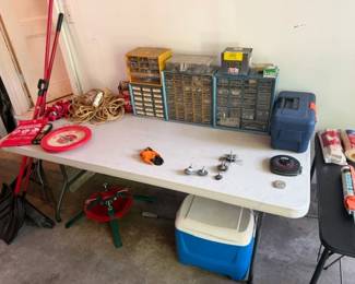 LOTS of garage stuff - tools, yard tools, storage, etc.