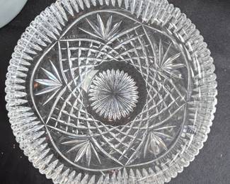 Cut Glass Bowl with Hobstar and Fan Pattern