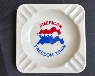 American Freedom Train Ceramic Ashtray