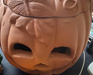 Terracotta Jack-O'-Lantern Luminary by Scioto