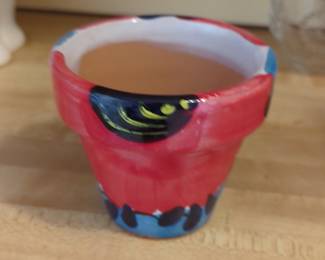Hand-Painted Spanish Terracotta Mini Planter