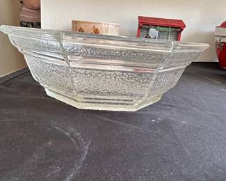 Anchor Hocking Octagonal Glass Salad Bowl