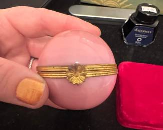 Limoges France Pink Porcelain Egg Trinket Box